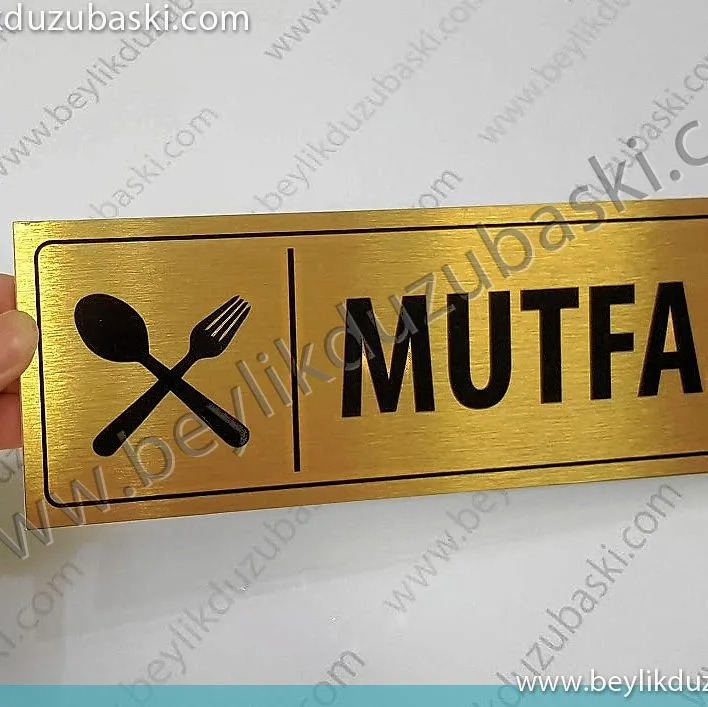 sarı metal kapı tabelası, beylikdüzü kapı tabelası