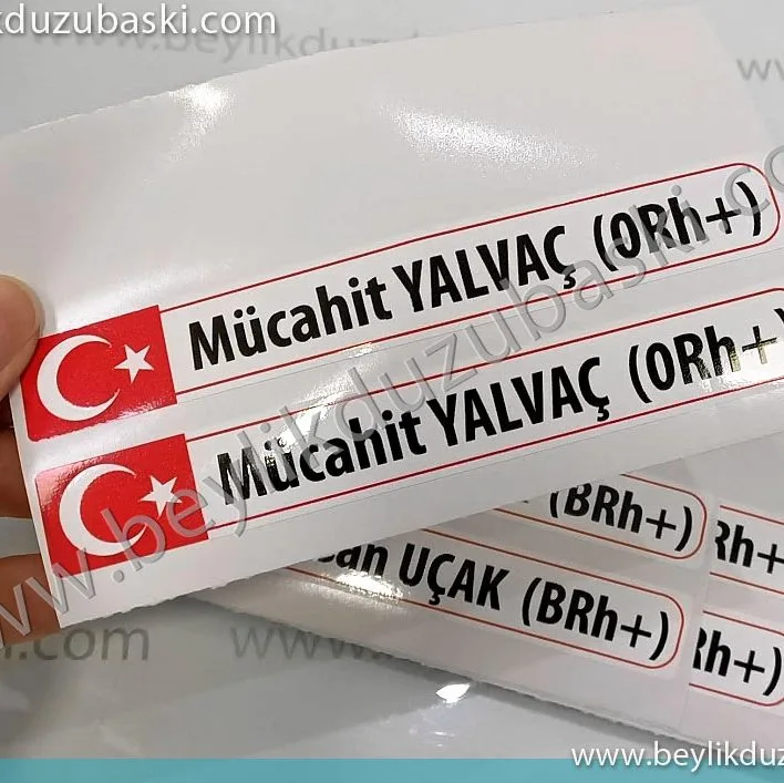 araç için kan grubu etiketi, motor için kan grubu etiketi baskısı, bekle al, kargo ile sipariş ver