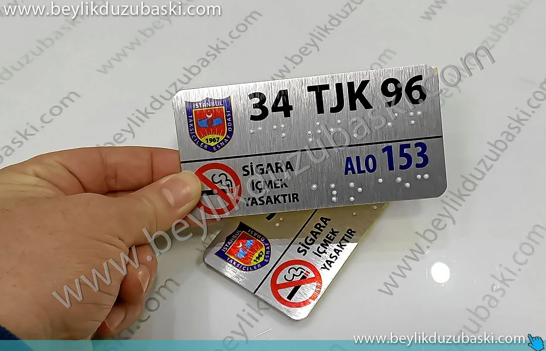 taksi için, kabartma harf, braille alfabesi, körler alfabesi, metal plaka, arkası yapışkanlı, kapılar ve torpido için taksi için, kabartma harf, braille alfabesi, körler alfabesi, metal plaka, arkası yapışkanlı, kapılar ve torpido için
