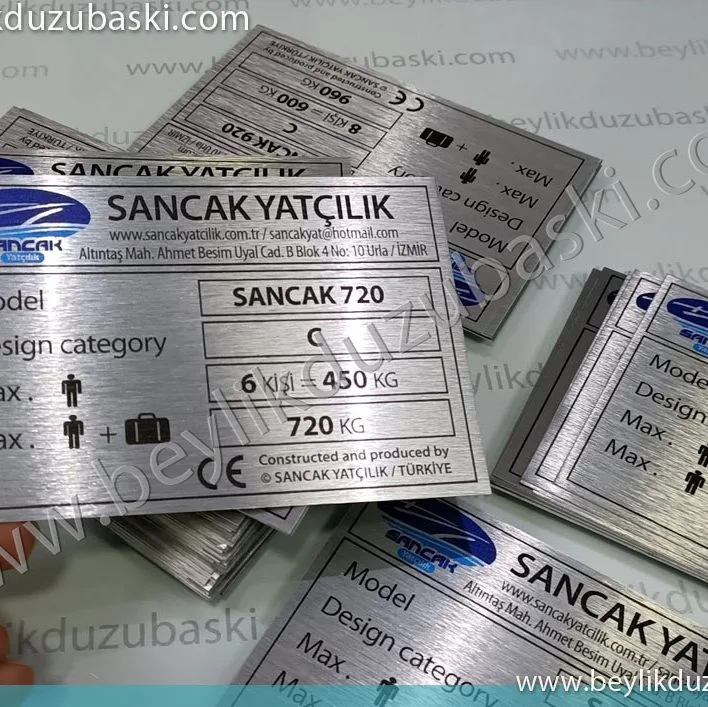 sancak yatçılık, metal plaka baskısı, tekne için metal plaka baskısı, alüminyum paslanmaz etiket baskısı