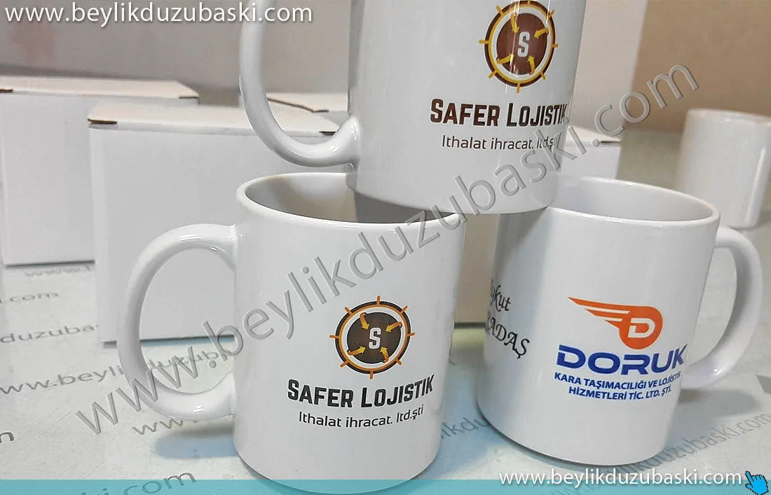 sefer lojistik, doruk lojistik, için yapılan, masa üzeri kullanımlık, çay, su veya kahve bardağı, baskılı fincan, kupa, mug