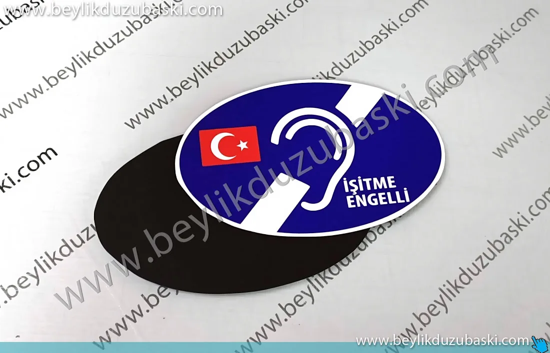 işitme engelli, uyarı etiketi, araç üzerine mıknatıs, magnet, kalıcı ürün, tak çıkar, mıknatıs ürün, acil üretim, farklı tasarımlar yapılır