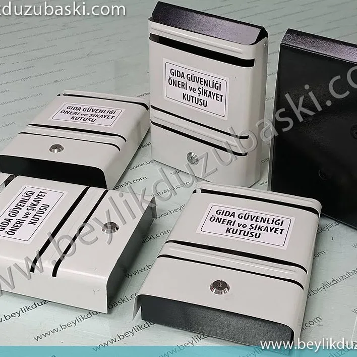 metal, dilek ve şikayet kutusu, anahtarlı, kilitli, içi gözükmeyen, öneri kutusu, şikayet dilek kutusu, acil stoktan teslim, üzeri baskılı