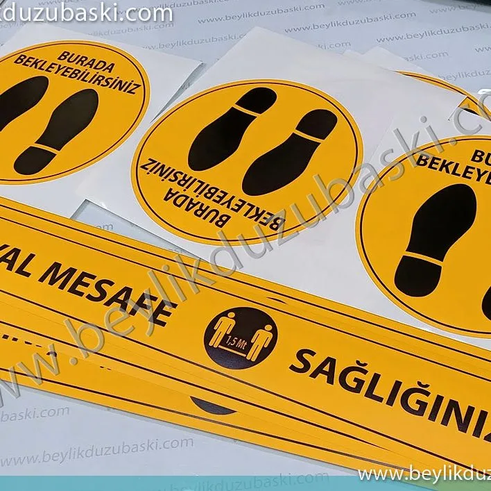 yer için uayarı etiketi, beylikdüzü acil yer etiketi, esenyurt, silivri, büyükçekmece, yer etiketi baskısı, covid, virüs için mesafe uyarı etiketi baskısı