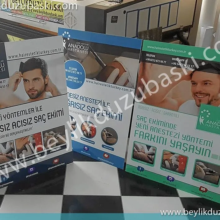 50x70 fotoblok baskısı, ayaklı fotoblok baskıları, hastane girişi için ayaklı fotoblok, tanıtım için yere konan ayaklı fotoblok