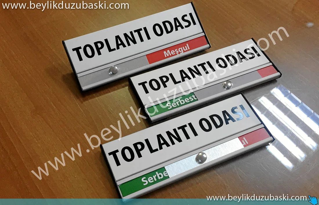 Sürgülü Toplantı Kapı Tabelası