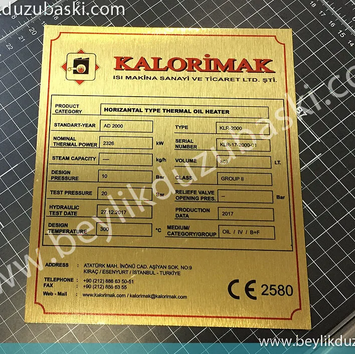 haitian metal plaka, makina için metal etiket, üretimi, kaliteli makine etiketi, aslına uygun makina etiketi, metal plaka baskı, tasarım dahil 2 adet ürün için az adette üretilen toplam fiyattır