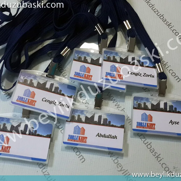 PVC kaplama boyun ipi, isim ve logo baskılı boyun kartları, etkinlik, davet ve toplantı için isimlik kartı, davet kartı, boyun ipli giriş kartı PVC coated neck rope, name and logo printed neck cards, name tag card for event, invitation and meeting, invitation card, entrance card with neck rope