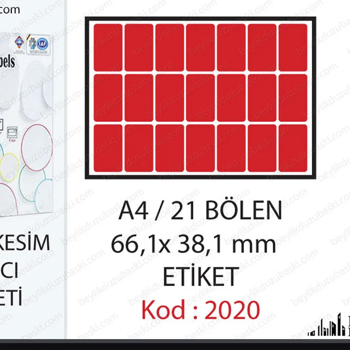 A4 etiket, 2020 kod, A4 ü 21 e bölen mektup etiketi, 66,1x38,1 mm, ebadında hazır etşket, kaliteli etiket, beylikdüzü, silivri, arnavutköy, esenyurt, yazıcı etiketi