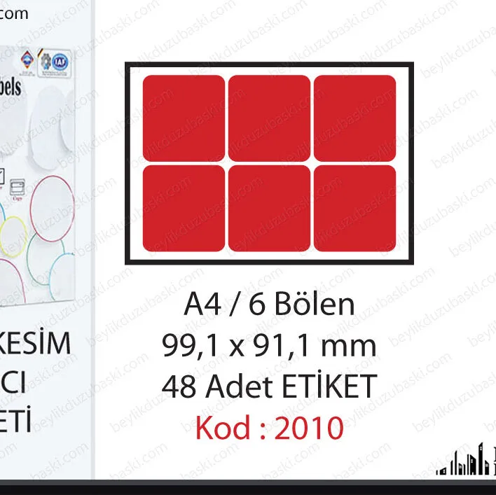 Etiket 2010 Kod, A4 6 ya bölen, Yazıcı etiketi, 1 paket, baskısız, boş, etiket, ucuz etiket, aynı gün kargo, beylikdüzü, esenyurt, silivri etiket, kırtasiye ürünü