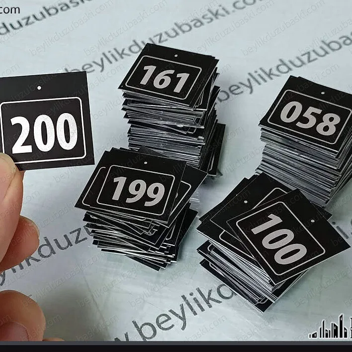 Numara baskılı metal plaka, sıra numarası baskılı metal ürün, istenilen ebatta, metal plaka baskı, dış mekan dayanıklı, lazer markalam metal plaka