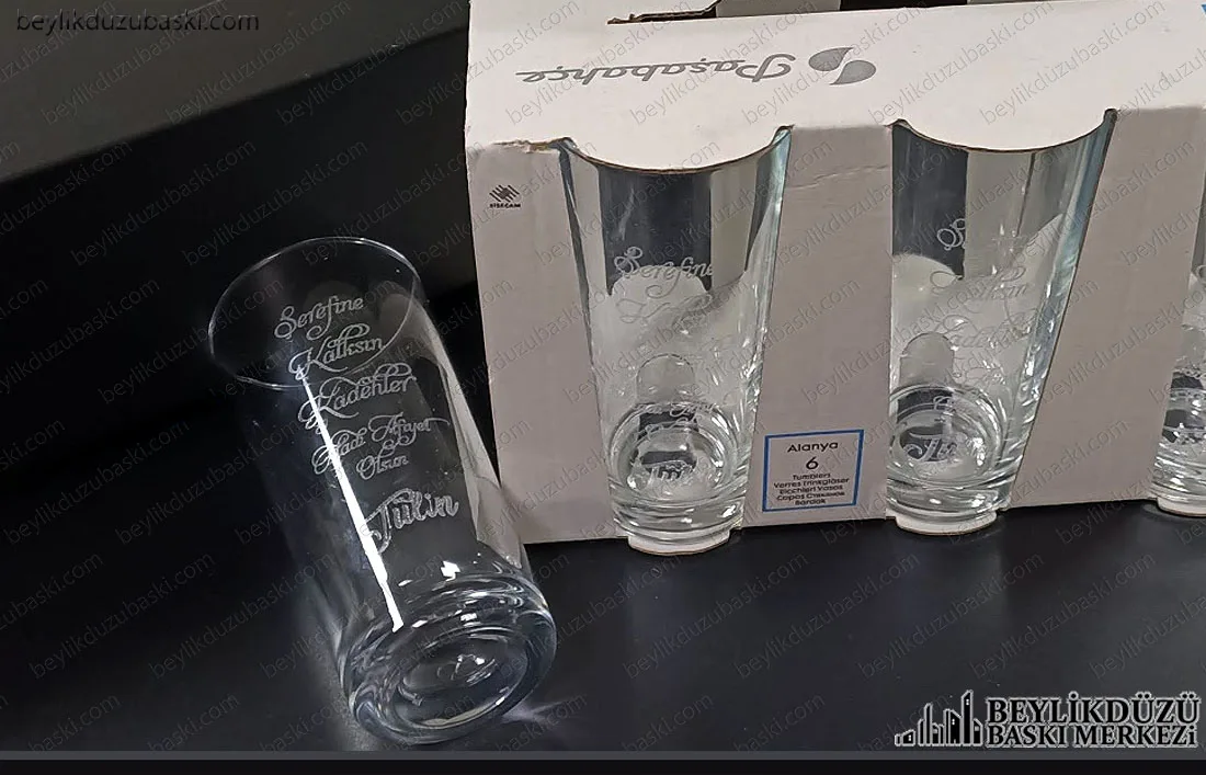 cam bardak, baskı, cama baskı, rakı bardağına baskı