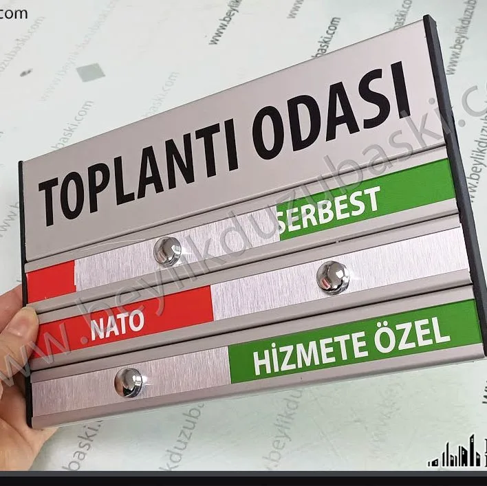 askeriye için, toplantı odası, sürgülü, toplantı kapı isimliği, iç yazılar farklı yapabiliriz, Satır eklenip çıkarılabilir, kaliteli alüminyum, kapı tabelası