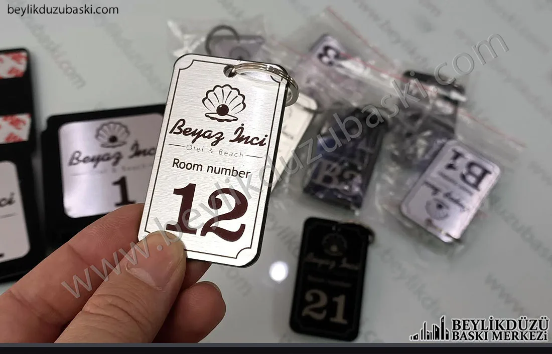 butik otel oda anahtarlığı, otel anahtarlık, kaliteli ürün, logo baskılı ürün, apart otel, pansiyon gibi yerler için logo baskılı kaliteli anahtarlık üretimi