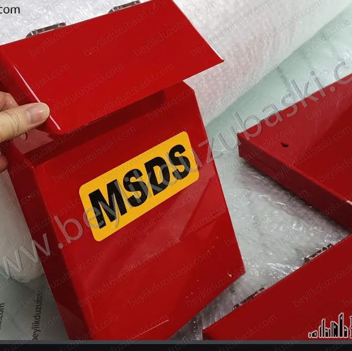 msds kutu, msds kutusu, malzeme güvenlik, bilgi formu kutusu, istenilen ebat üretilir, istenilen adet yapılır, özel tasarım, kalınlık, duvara montajlama delikleri, açma kapama menteşeleri, el bükümü pleksi kutu