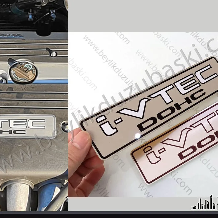 honda i-vtec motor üstü metal plaka, ince alüminyum, kaliteli metal plaka baskı, silinen kaybolan, honda araç motor üzerindeki, i-vtec logo baskı, aynı gün kargo