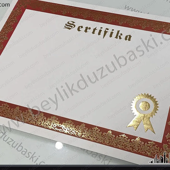 sertifika, baskısız, yaldız baskı, aynı gün kargo, az adet alabilirsiniz