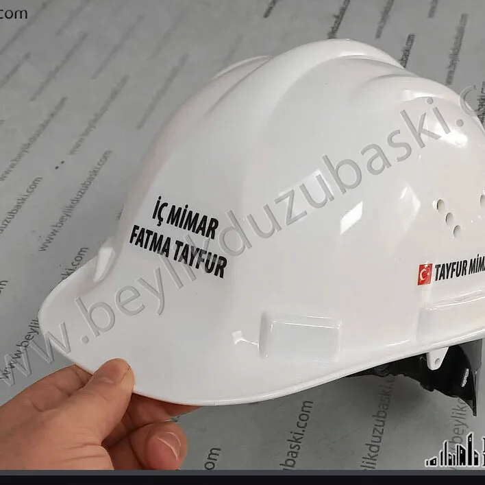 baskılı baret, az adet üretim mümkün, aynı gün kargo, CE belgeli baret, arkası ayarlanabilir ürün, tasarım desteği var, hızlı kargo, kaliteli ürün, dış mekan dayanıklı baskılar