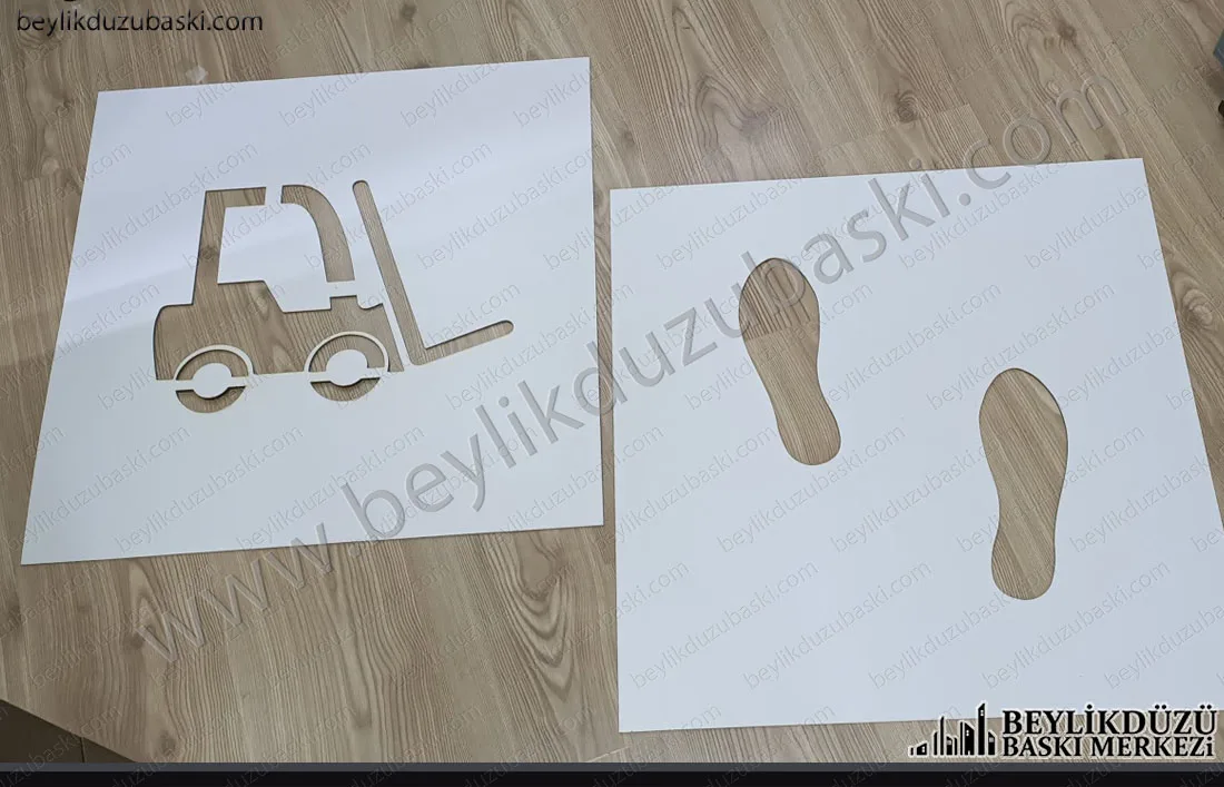 Yer boyaması, forklift şablon, ayak izi yer şablonu, kaliteli boyama şablonu, enek malzeme, çok defa kullanım, tasarım desteği, aynı gün gönderim Yer boyaması, forklift şablon, ayak izi yer şablonu, kaliteli boyama şablonu, enek malzeme, çok defa kullanım, tasarım desteği, aynı gün gönderim