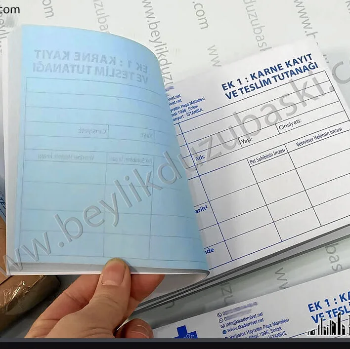 karne kayıt ve teslim tutanağı, evcil hayvanlara çip takılması, karna kaydı için yapılan, kendinden kopyalı, A5 ebadında makbuz, matbaa baskılı ürün, veteriner kayıt defteri, veteriner makbuzu, evcil hayvan makbuzu, Koçan Baskı, resmi evrak baskı, makbuz baskı, karne tutanak baskı, kendinden kopya makbuz baskı, matbaa baskıları