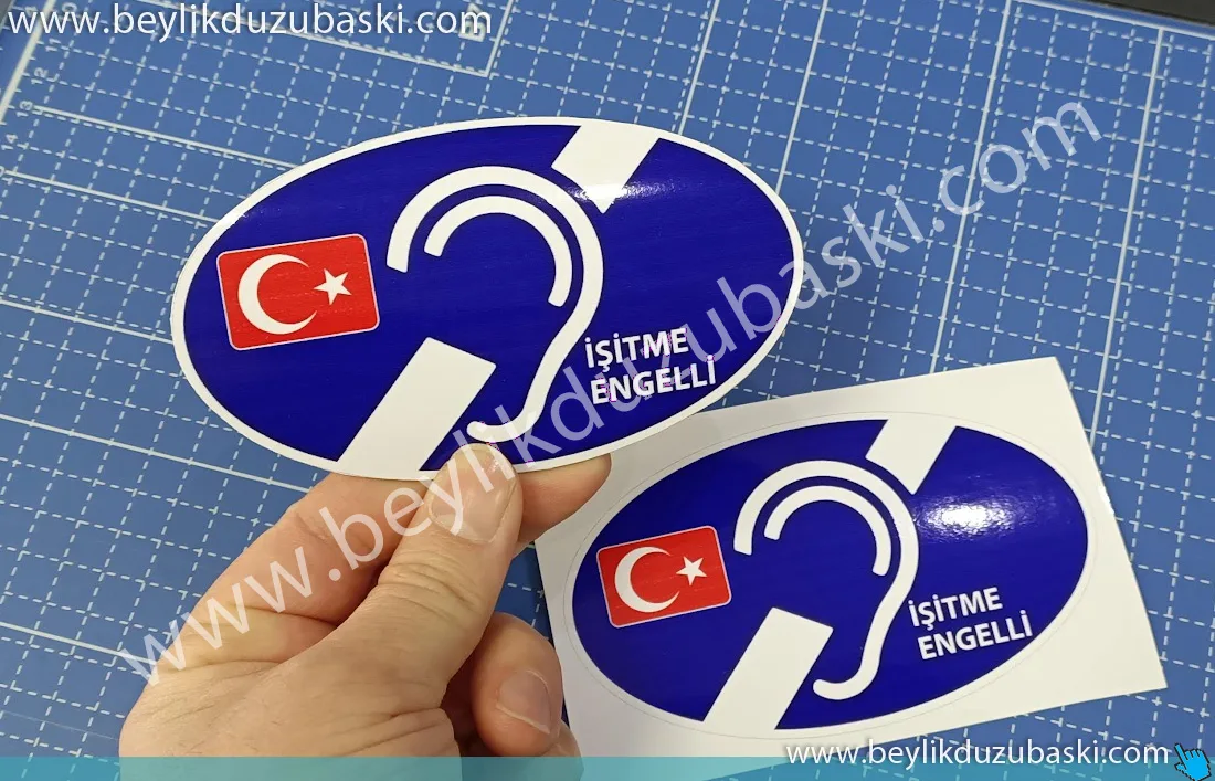 işitme engelli, araç için, mıknatıs logo, işitme engelli logosu, araç üzeri folyo yada, mıknatıs tak çıkar ürün, Deaf, for vehicle, magnet logo, deaf logo, foil on the vehicle or magnet, plug-in product