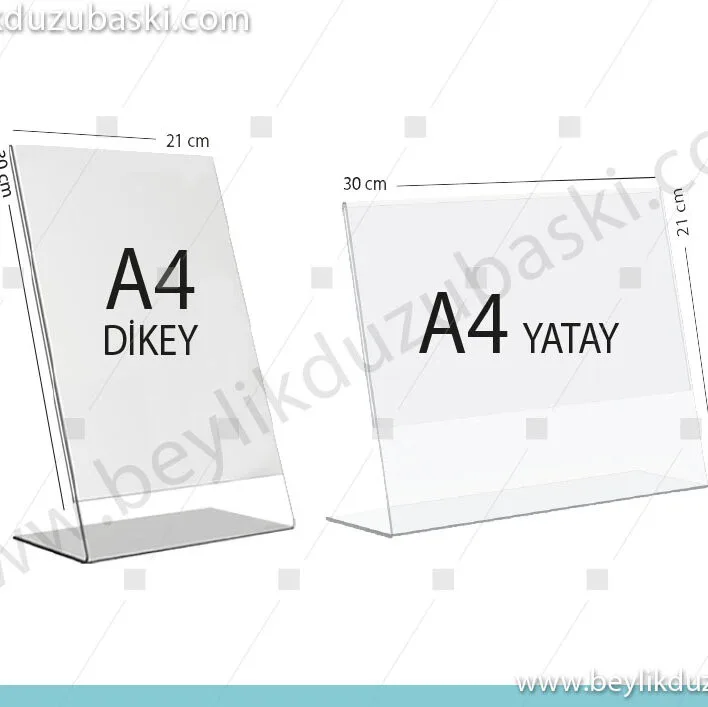A4 broşürlük, A4 dikey şeffaf broşürlük, A4 yatay broşürlük, A4 şeffaf yatay broşürlük, A4 brochure holder, A4 vertical transparent brochure holder, A4 horizontal brochure holder, A4 transparent horizontal brochure holder