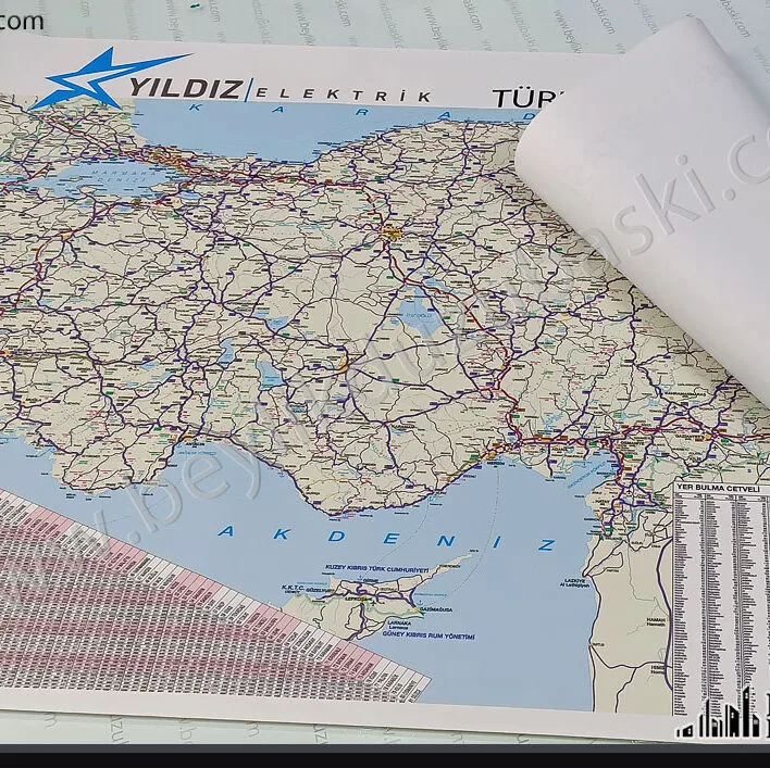 rulo harita, 2023 karayolları haritası, dayanıklı, yıpranmaz harita baskı, detaylı türkiye karayolları harita baskı, rulo harita, güncel karayolları harita