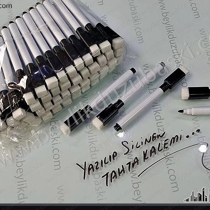yazılıp silinen tahta kalemi, silgili beyaz yazı tahta kalemi, ucuz tahta kalemi, yazı tahtası ince uçlu kalem, keçe silgili kalem, ucuz kalem, okul kalemi, tahta kalemi