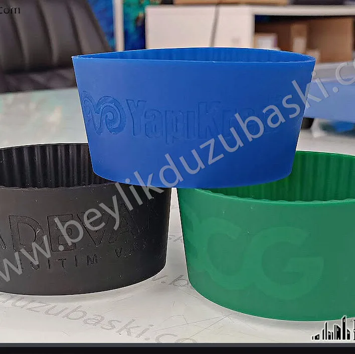 kahve tutacak silikonu, üzerine baskı, az adet baskı mümkün, çıkmaz kazınmaz, yıkamada kaybolmaz , kaliteli silikon üzerine baskı