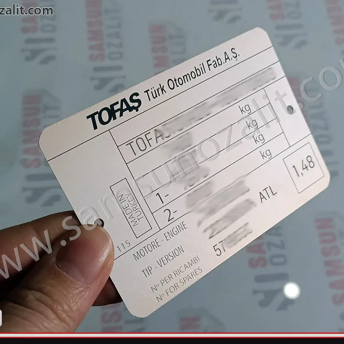 Tofaş Motor etiketi, doğan motor etiketi, şahin motor etiketi, kartal motor etiketi, tofaş etiket baskısı, kalite ürün, aslına uygun, hızlı üretim acil teslimat