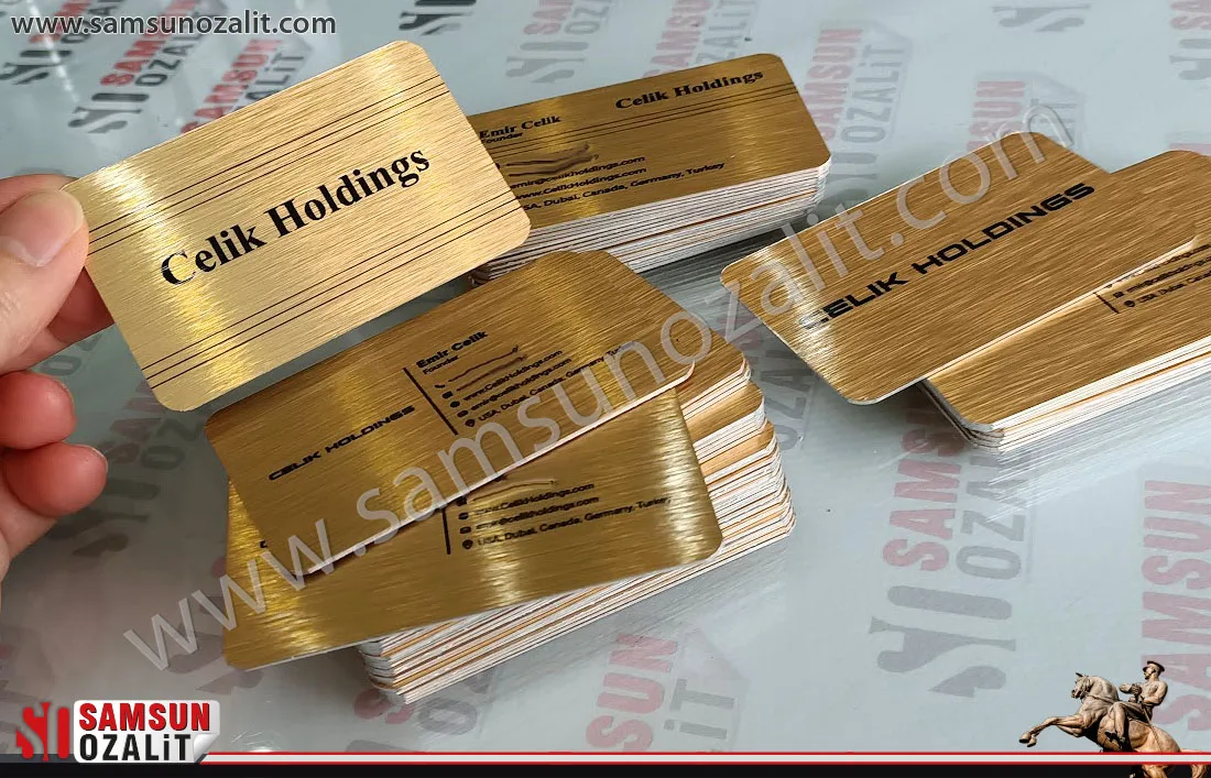 metal business card, metal personal business card, thick product, 2-sided printed 1mm thickness gold and silver color can be produced, design support is provided, aluminum, stainless business card metal kartvizit, metal kişisel kartvizit, kalın ürün, 2 yüzey baskılı 1mm kalınlık altın ve gümüş renk üretilebilir, tasarım desteği verilir, alüminyum, paslanmaz kartvizit