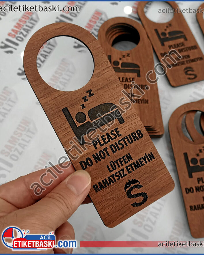 for hotel room door, do not disturb, printed, wooden, natural product, for door handle, please do not disturb written, wooden warning sign, hotel door warning sign, high quality and suitable for multiple use, hotel sign, wooden product, cleanable, wipeable, produced and sent on the same day, hotel logo can be placed, prices vary according to special size and quantity, do not disturb sign for door, wooden decorative quality product otel odası kapı için, rahatsız etmeyiniz, baskılı, ahşap, natürel ürün, kapı kolu için, lütfen rahatsız etmeyiniz yazılı, ahşap uyarı levhası, otel kapı uyarı levhası, kaliteli ve çok defa kullanıma uygun, otel levhası, ahşap ürün, temizlenebilir, silinebilir, aynı gün üretilip gönderilir, otel logosu konulabilir, özel ebat ve adede göre fiyatlar değişir, Kapı için rahatsız etmeyiniz tabelası, ahşap dekoratif kaliteli ürün