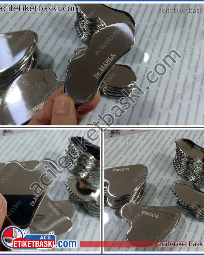 çelik üzerine logo baskı, kozmetik malzemesi, metal paslanmaz çelik, üzerine logo ve isim baskısı, baskı ebat ve adede göre fiyat alınız, bekleyip alabilirsiniz ürünlerinizi, hızlı üretim, tasarım desteği, ürünü müşteri getirir, sadece baskı fiyatıdır, samsun baskı merkezi, lazer ile baskı, fiber lazer, kalıcı baskı, silinmez, yıpranmaz baskı