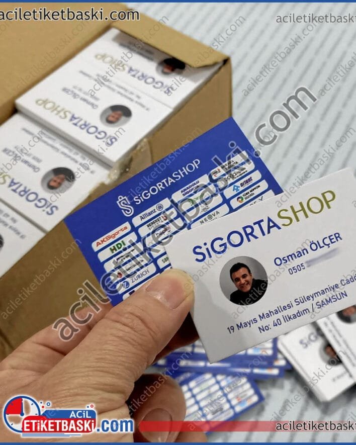 sigorta shop, kartvizit, samsun, sigorta acente, kartvizit baskısı, kartvizit baskı, matbaa kart baskıları, 5-7 gün üretim süreli, standart 2 yüzey baskılı kartvizit, samsun kartvizit baskı merkezi, acil kartvizit baskı, tasarım ve matbaa işleri
