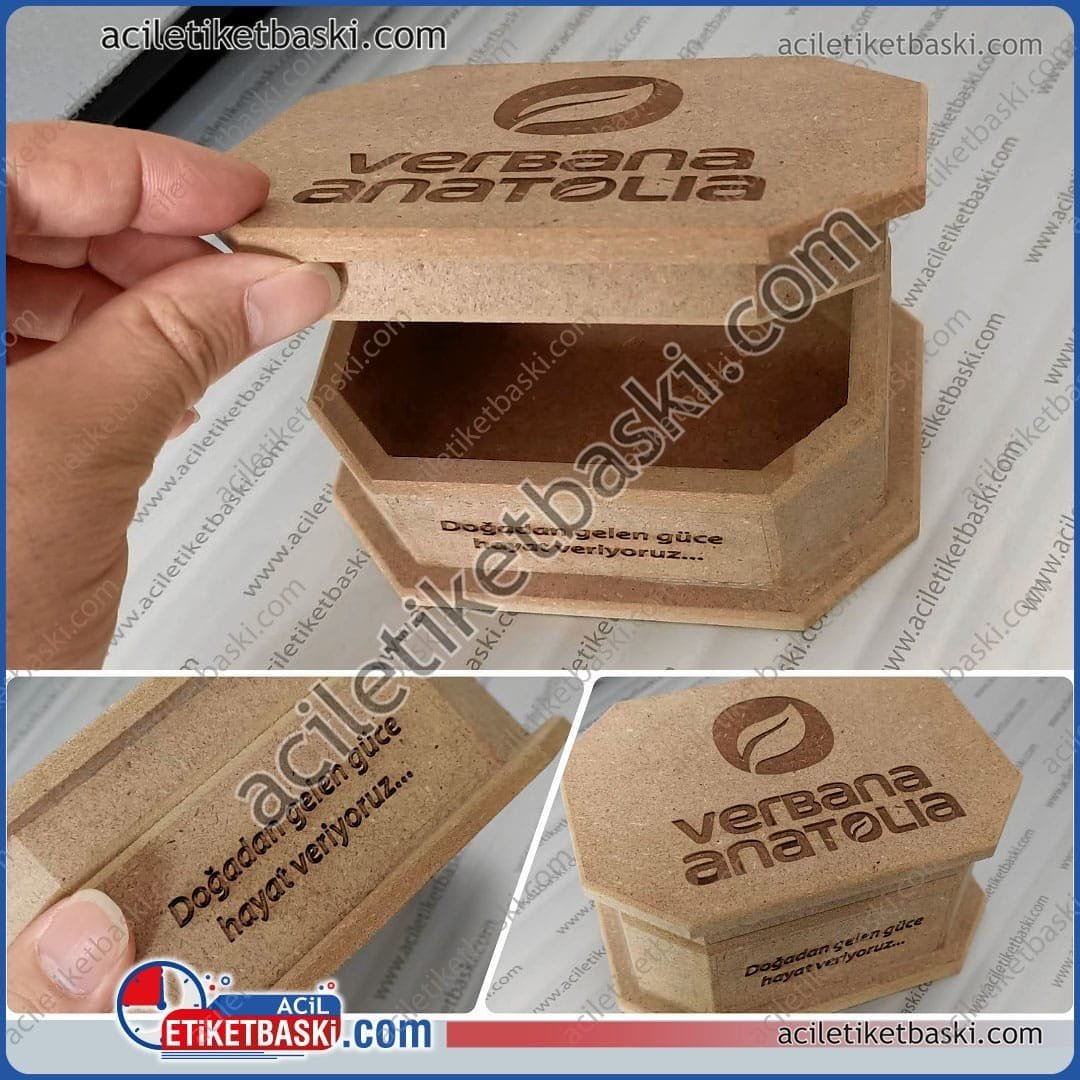 Ahşap Kül Tablası Üzeri Lazer Kazıma Baskı – Kalıcı ve Dekoratif İşleme