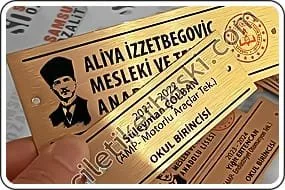 Metal Etiket Altın Renk