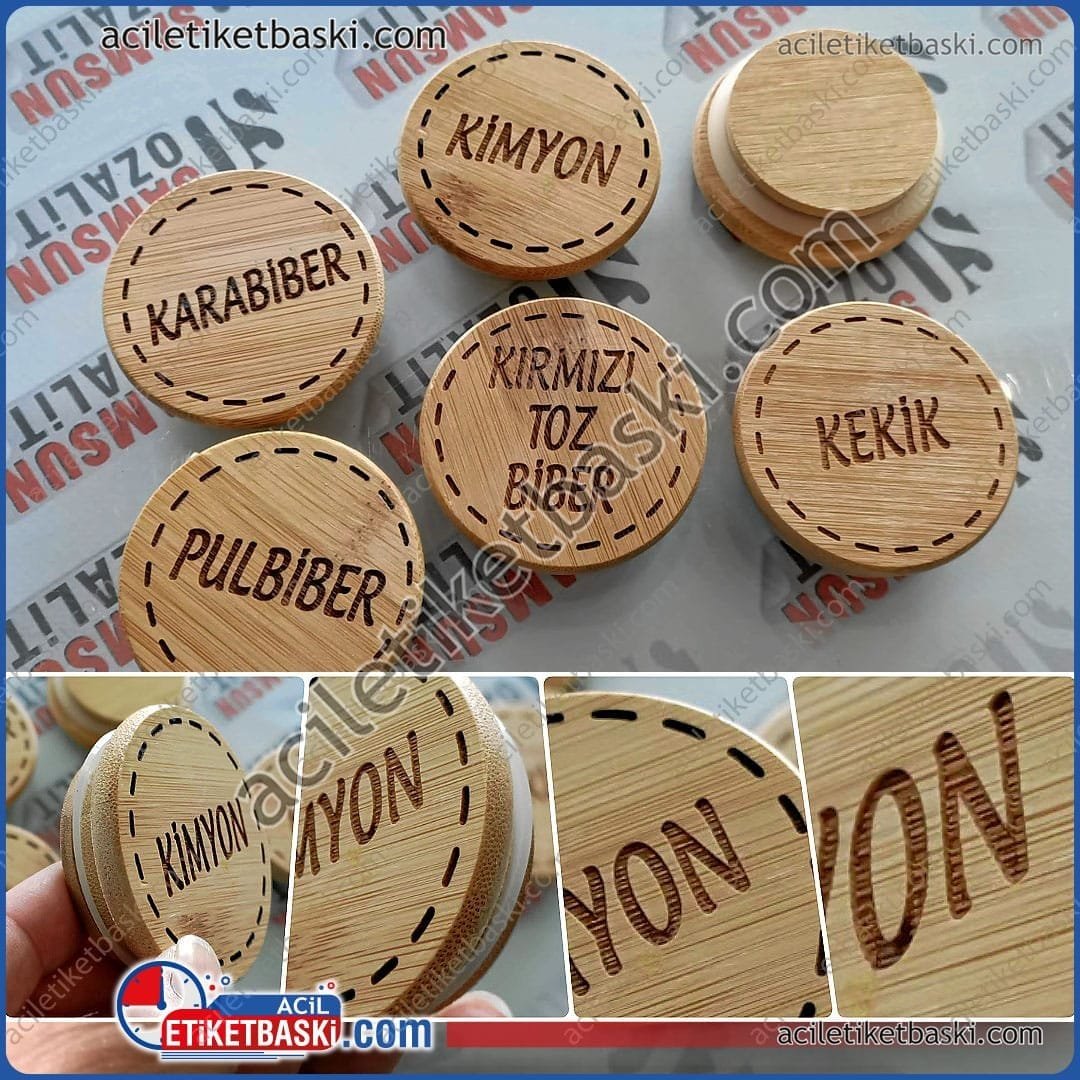 Ahşap Kül Tablası Üzeri Lazer Kazıma Baskı – Kalıcı ve Dekoratif İşleme