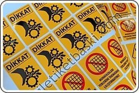 Makine Etiketi üretimi