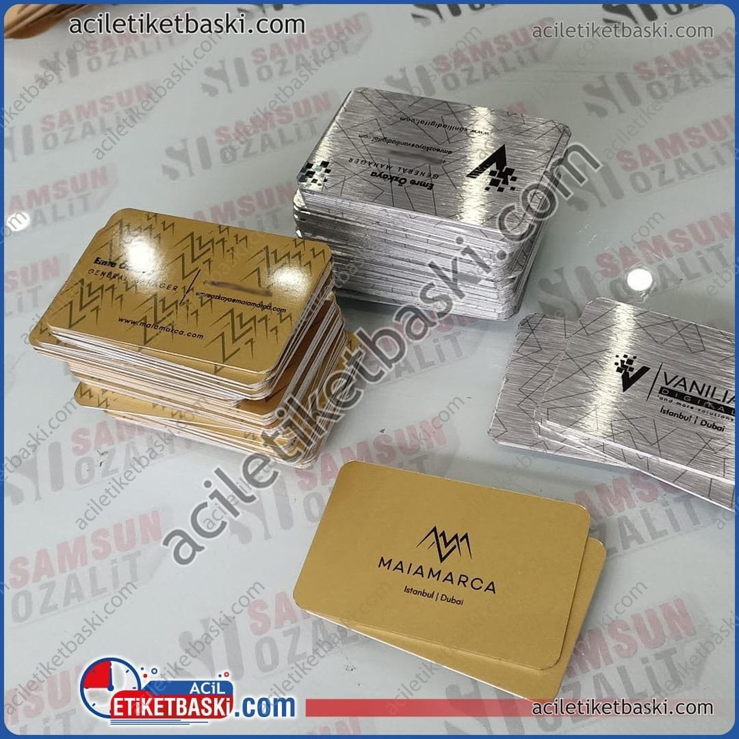 Metal Kartvizit | 1mm Paslanmaz Alüminyum | Aynı Gün Üretim | VIP & Kurumsal Hediye