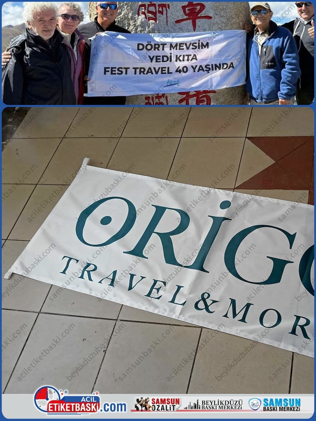 Gezi ve Etkinlikler İçin Kolay Taşınabilir Kumaş Bayrak Baskısı