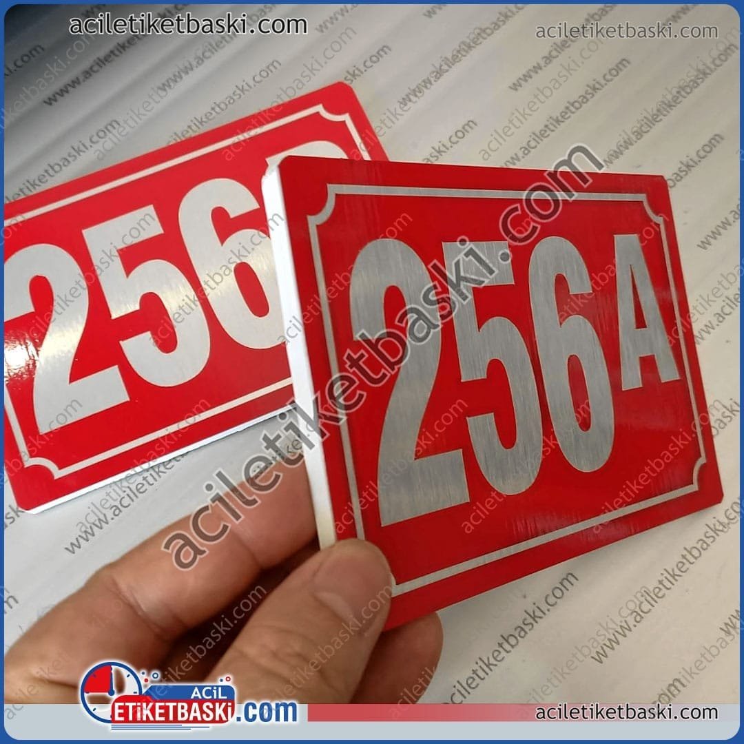 10x15 cm Belediye Uyumlu Bina Dış Kapı Numarası | 5mm Plastik Tabanlı